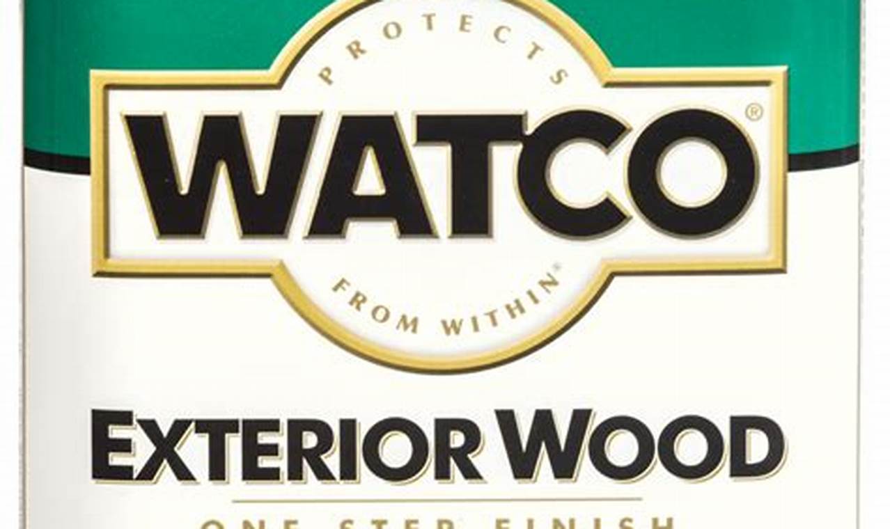 Watco Exterior Wood Finish: Protect & Beautify Wood! Best Final Touch: Elevate Your Projects with Professional Finishing Watco Exterior Wood Finish: Protect & Beautify Wood! | Best Final Touch: Elevate Your Projects with Professional Finishing