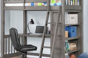 Buy Maxson Twin Loft Bed (Desk &amp; Bookshelf) Gray - On Sale! | Best Final Touch: Elevate Your Projects with Professional Finishing