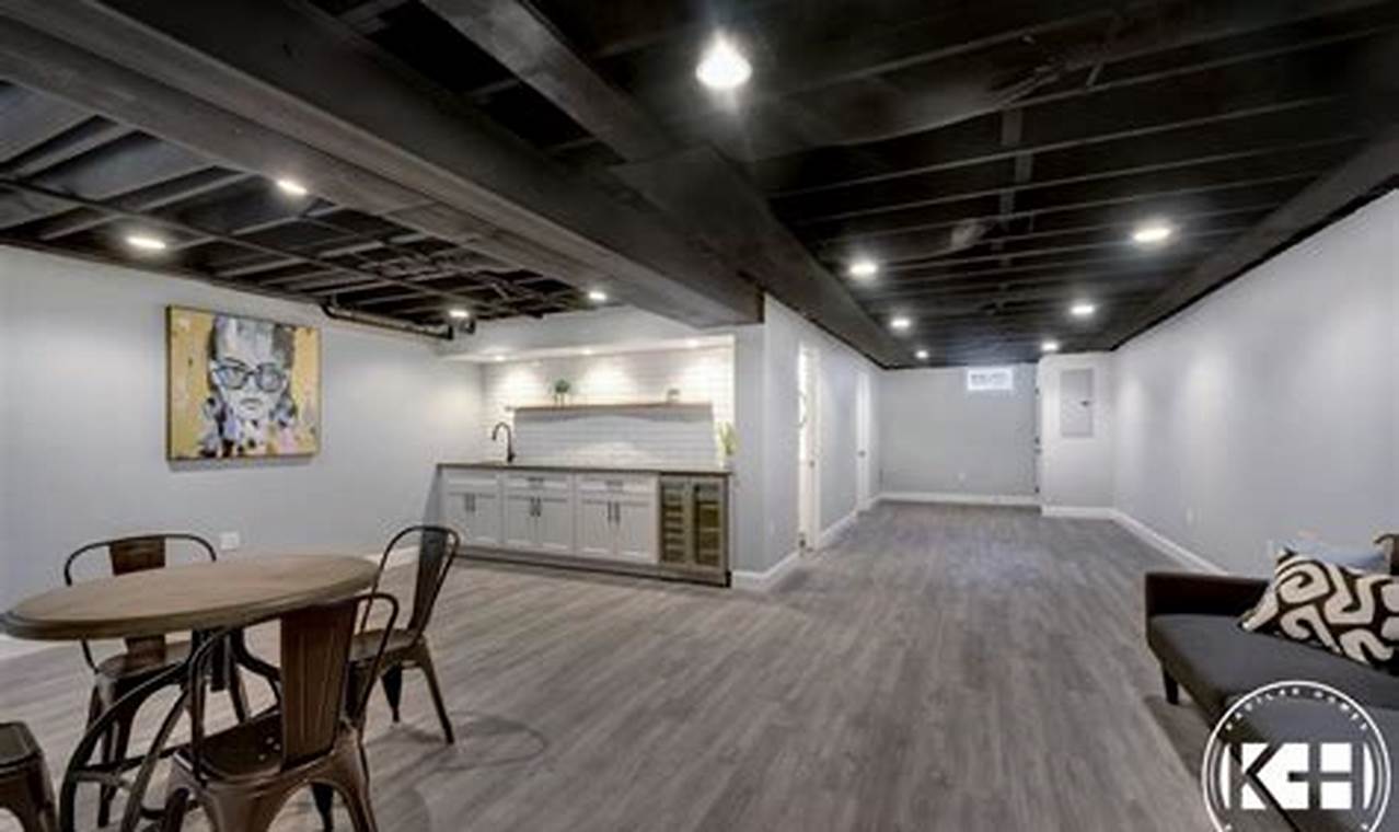Dark & Stylish: Finished Basement Black Ceiling Ideas | Best Final Touch: Elevate Your Projects with Professional Finishing