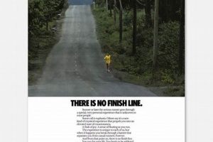 Find Your Line: There Is No Finish Line Nike Poster Art | Best Final Touch: Elevate Your Projects with Professional Finishing