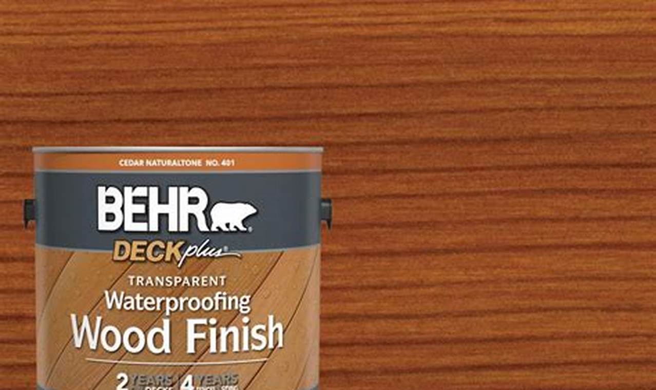 Deck Defense: BEHR Deck Plus Waterproofing Wood Finish Guide | Best Final Touch: Elevate Your Projects with Professional Finishing